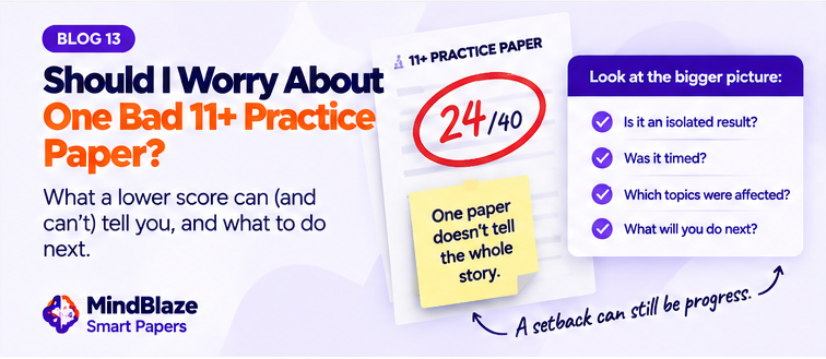 Should I Worry About One Bad 11+ Practice Paper? — MindBlaze Smart Papers